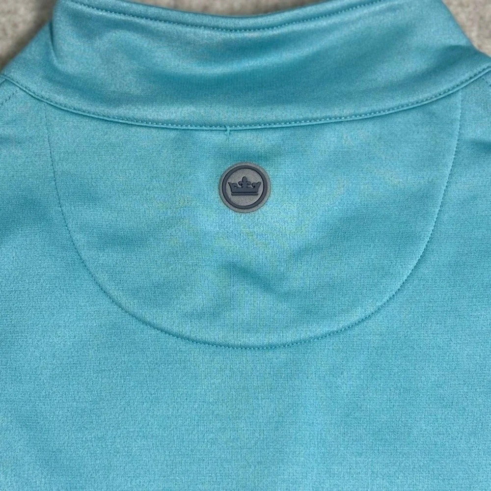 Peter Millar Vest Mens L Blue Polyester Quarter Zip Golf Crown Sport Performance